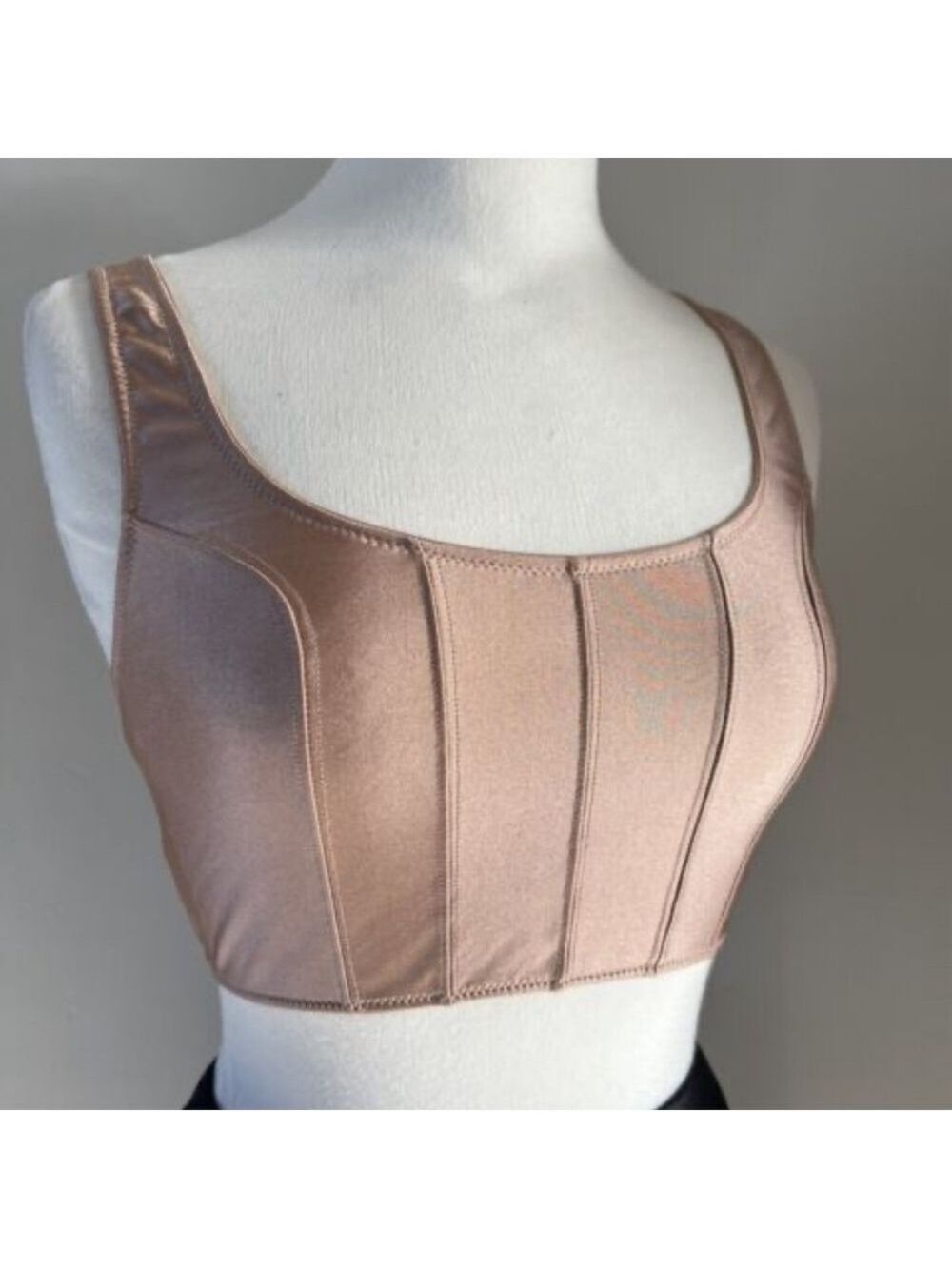 Out from under nude metallic corset crop bra top I ran outfitters size small